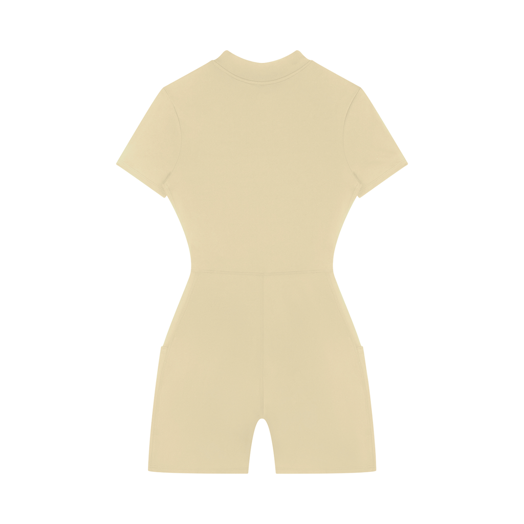 "Faith" Women's Quarter-Zip Short Sleeve Romper