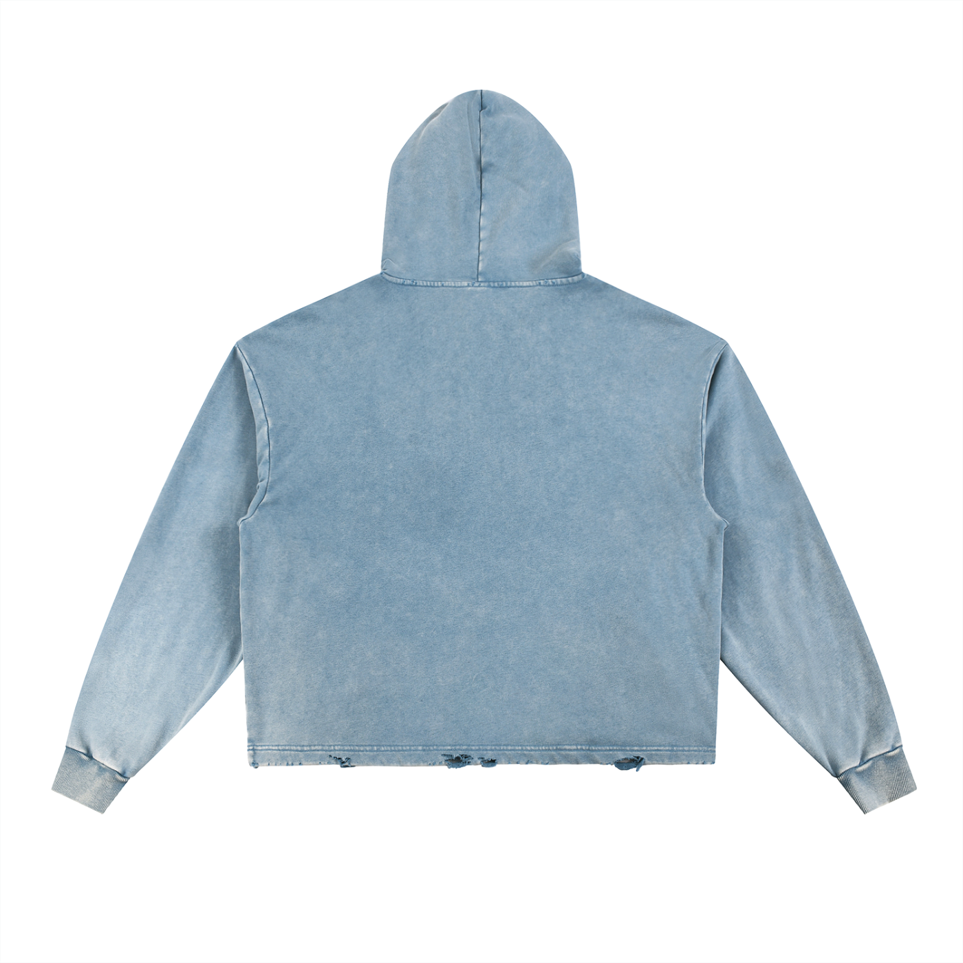 "Faith" Vintage Washed Frayed-Hem Hoodie