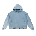 "Faith" Vintage Washed Frayed-Hem Hoodie