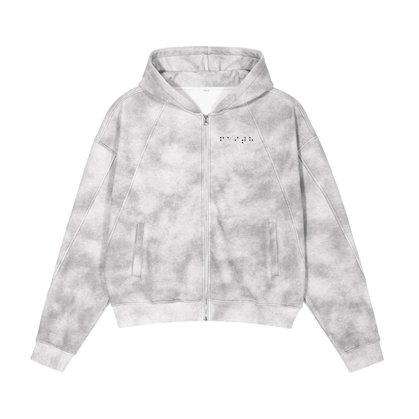 Dirty Washed "Faith" Zip-Up Fleece Hoodie
